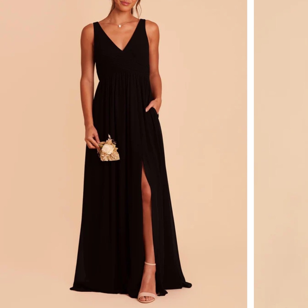 Birdy Grey Laurie Empire Dress in Chiffon Black